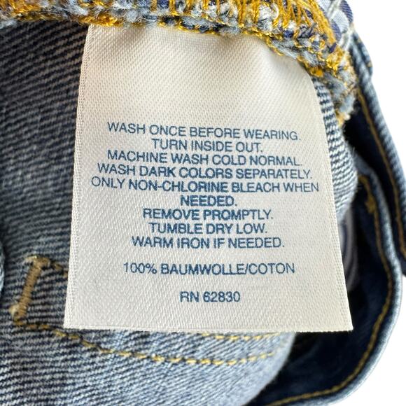 Lands' End 100% Cotton Medium Wash High Rise Straight Jean Size 10 - Picture 7 of 7